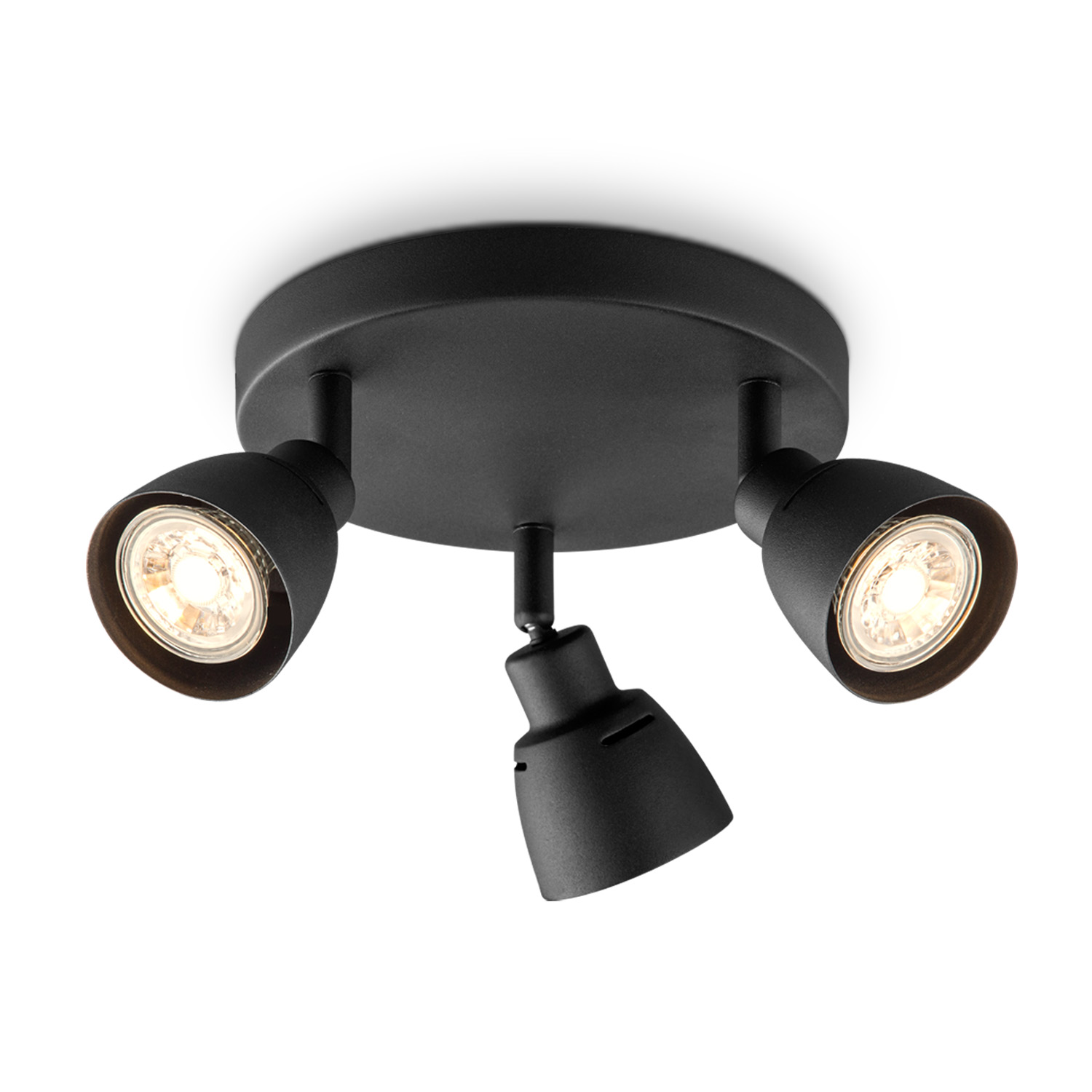 Home sweet home LED opbouwspot Aka 3L Ø 19 cm - zwart