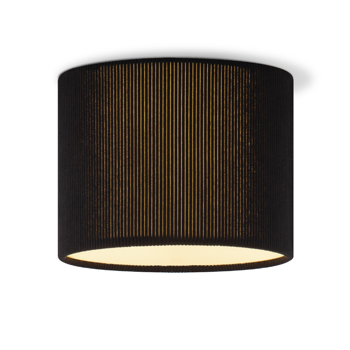 Corduroy Plafondlamp - Cilinder - Black - Scandinavische stijl - ø22 x 17 cm - E27 Fitting - Geschikt voor Woonkamers en slaapkamers