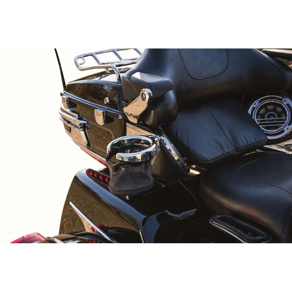 Porte-gobelet passager pour moto Kuryakyn avec panier en filet