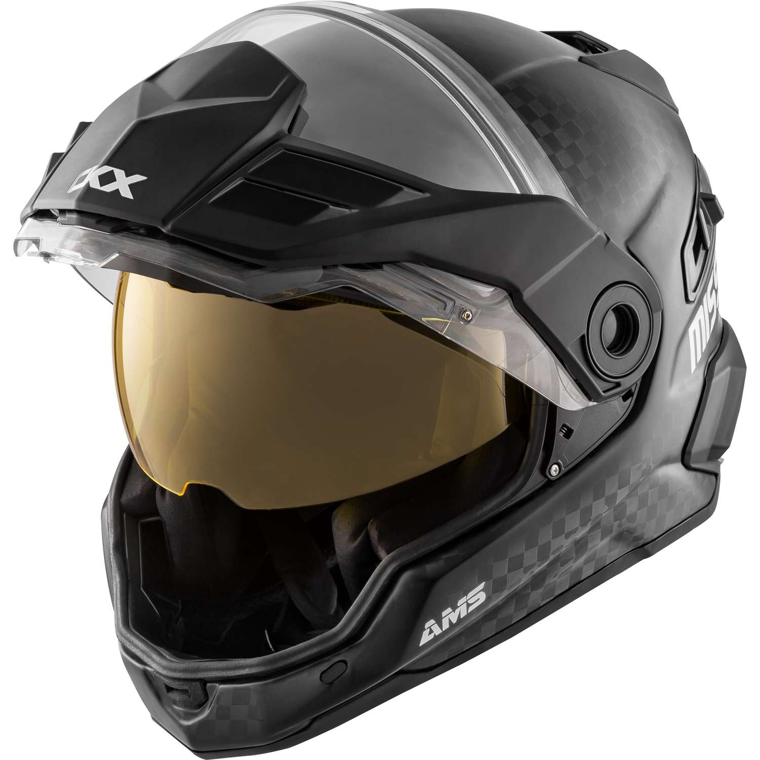 Casque intégral CKX Mission AMS Carbon Solid à double écran