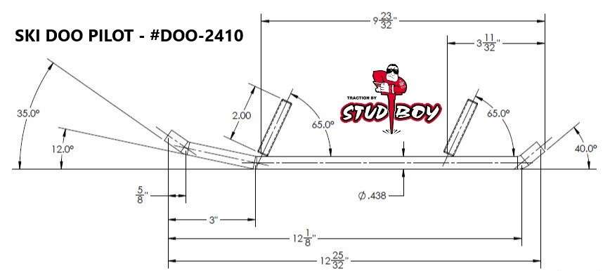 Stud Boy Round Snowmobile Wear Bar