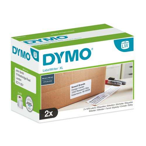 Dymo S0947420 High Capacity XL Shipping Label Box of 2 Rolls