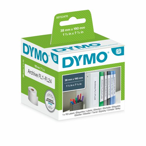 Dymo Black/White 99018/S0722470 Directlabel-Etikettes Folder. 110 Pages 190Mm X 38 - Image 6