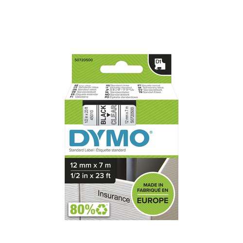 Dymo 45010 Multipurpose Label 12 Mm Width Rectangle Thermal Transfer Glossy Blac - Image 15