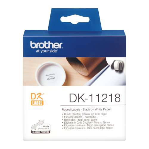 Brother DK11218 Round Labels