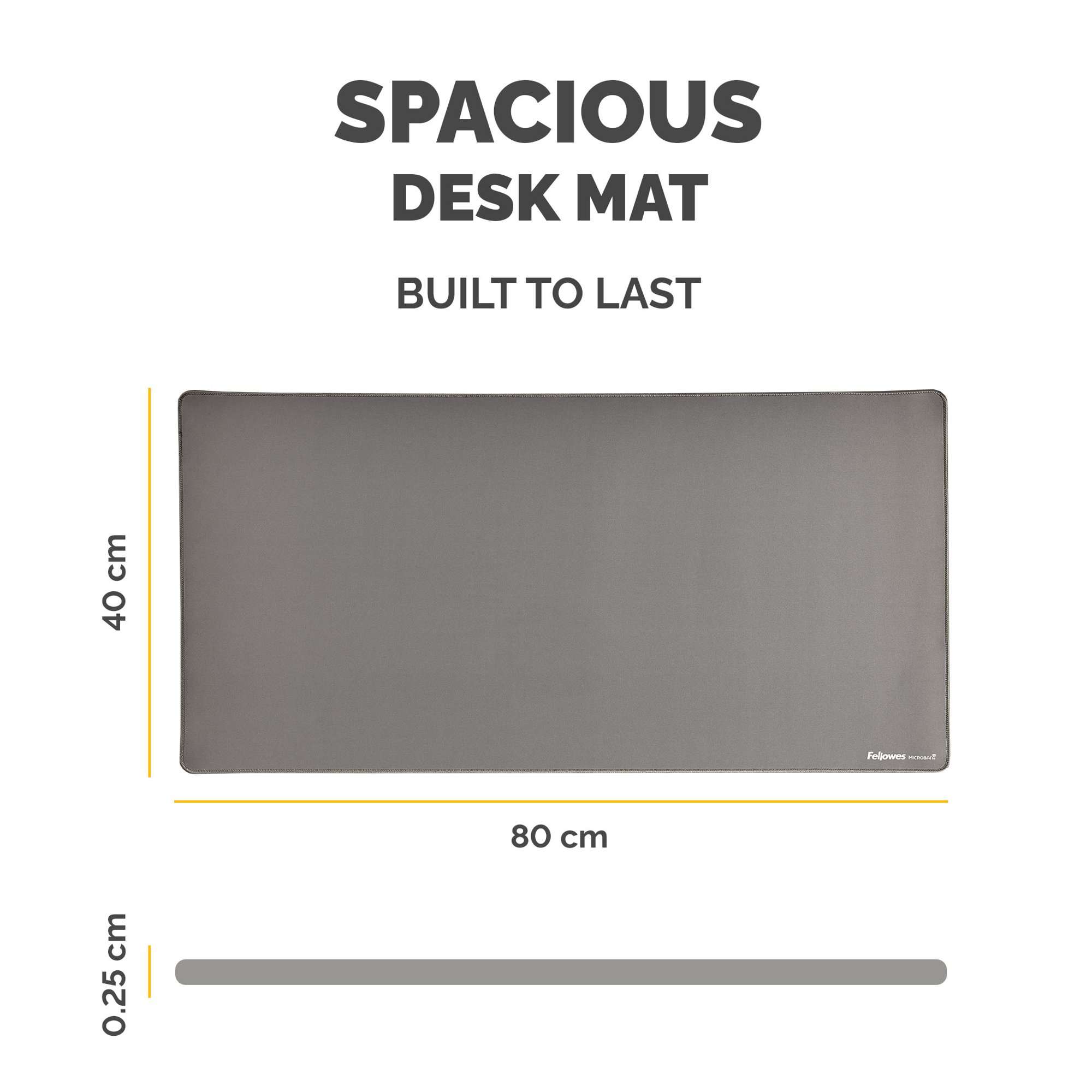 Fellowes Breyta Desk Mat with Antibacterial Protection Grey