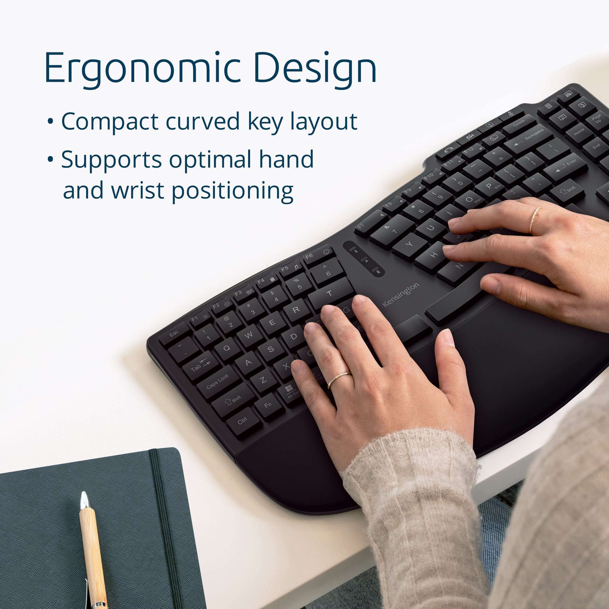 Kensington K75491UK Pro Fit Ergo KB675 EQ TKL Rechargeable Keyboard