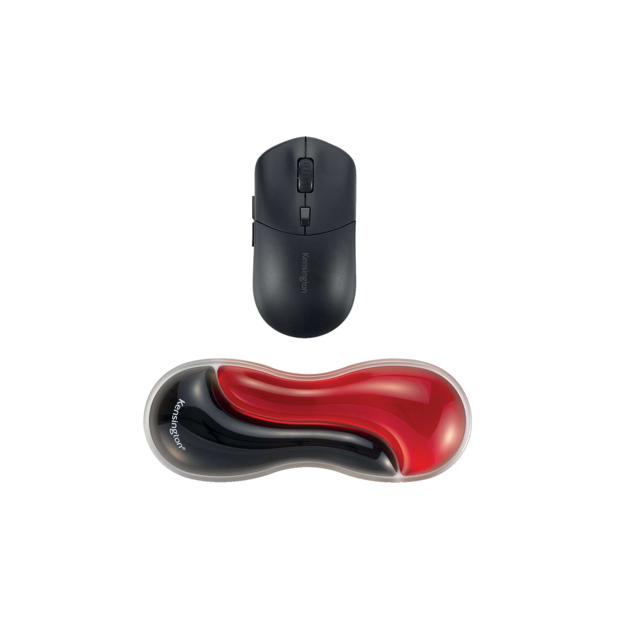 Kensington K62440WW Slim Duo Gel Mouse Trackball Red Wrist Rest