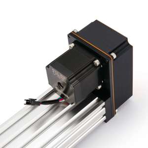 Extra Large Gantry NEMA23 Rear Mount Compact C-Beam Screw Drive Actuator (Black, 375mm Travel) - In Use