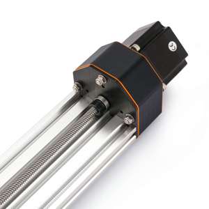 Large Gantry NEMA23 Screw Drive Actuator (Black 20x60mm, 389mm Travel) - In Use