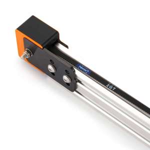 Medium Gantry NEMA17 Belt Drive Actuator (Black 20x20mm, 82mm Travel) - Image 1
