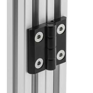 Black 30/30 Series Aluminium Hinge - In Use