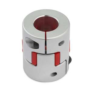 1/4"x10mm Curved Jaw Flexible Shaft Coupling - Thumbnail