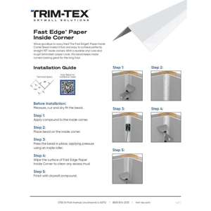 Preview of Fast Edge Paper Inside Corner Installation Guide
