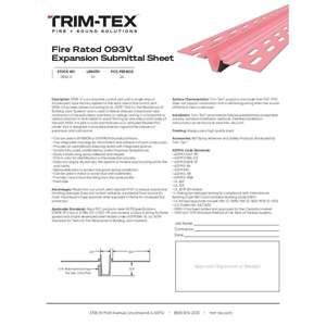 Preview of 093X-V Submittal Sheet R4