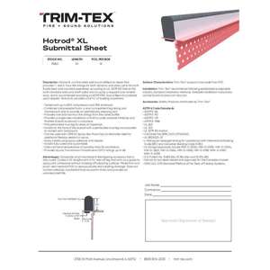 Preview of Hotrod XL Submittal Sheet R3