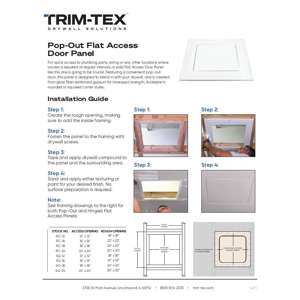Preview of Pop-Out Access Door Panel Installation Guide R2