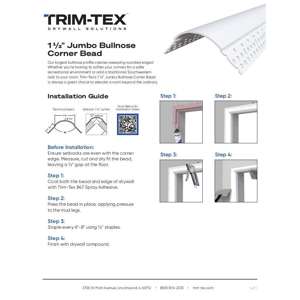 Preview of Jumbo Bullnose Corner Bead Installation Guide