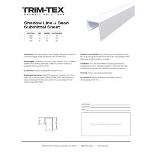 Preview of Shadow Line J Bead Submittal Sheet R2
