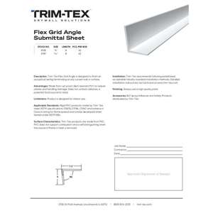 Preview of Flex Grid Angle Submittal Sheet R2