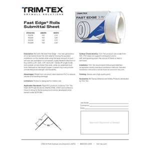 Preview of Fast Edge Rolls Submittal Sheet R1