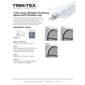 Preview of Tear Away Shadow Archway Bead with Flexible Leg Installation Guide