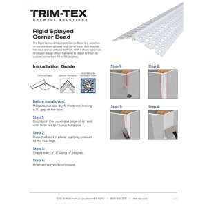 Preview of Rigid Splayed Corner Bead Installation Guide