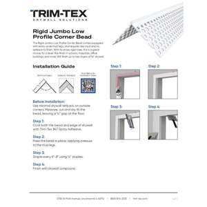 Preview of Rigid Jumbo Low Profile Corner Bead Installation Guide