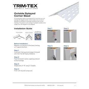 Preview of Outside Splayed Corner Bead Installation Guide