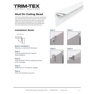 Preview of Mud On Ceiling Bead Installation Guide