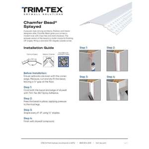 Preview of Chamfer Bead Splayed Installation Guide