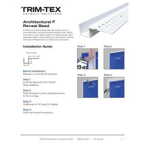 Preview of Architectural F Reveal Bead Installation Guide