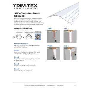 Preview of 350 Chamfer Bead Splayed Installation Guide