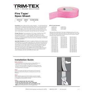 Preview of Fire Tape Spec Sheet